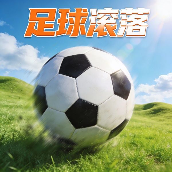 滚动的足球